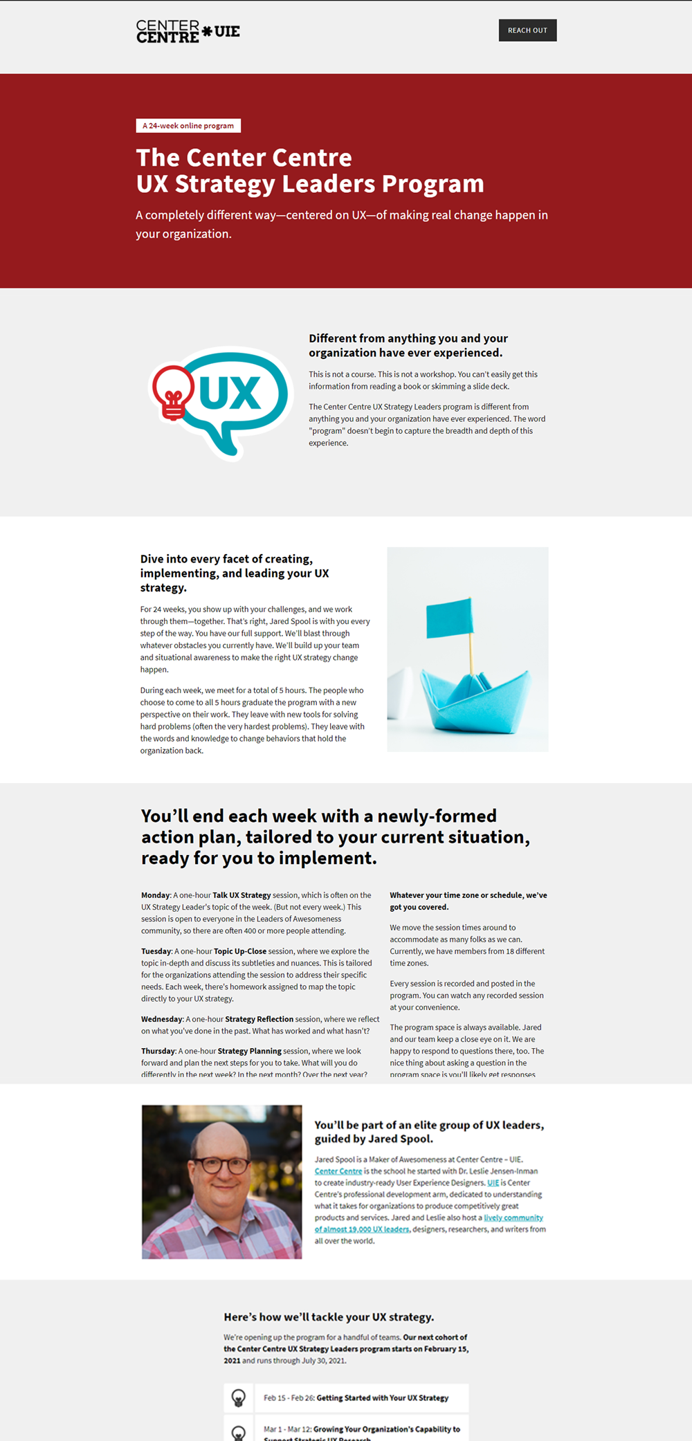 CCUXSLP Landing Page